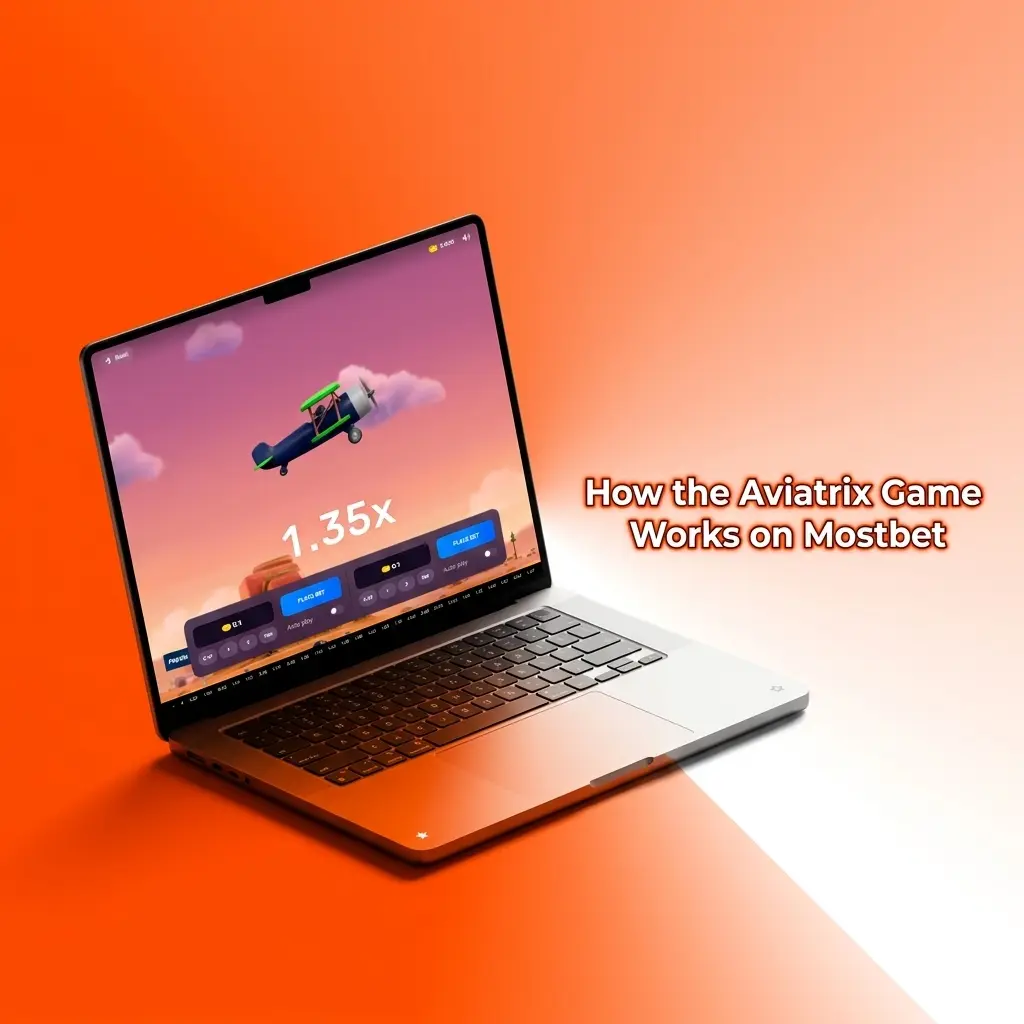 Aviatrix crash game on Mostbet showing NFT pilot flying plane with rising multiplier and dual bet slots