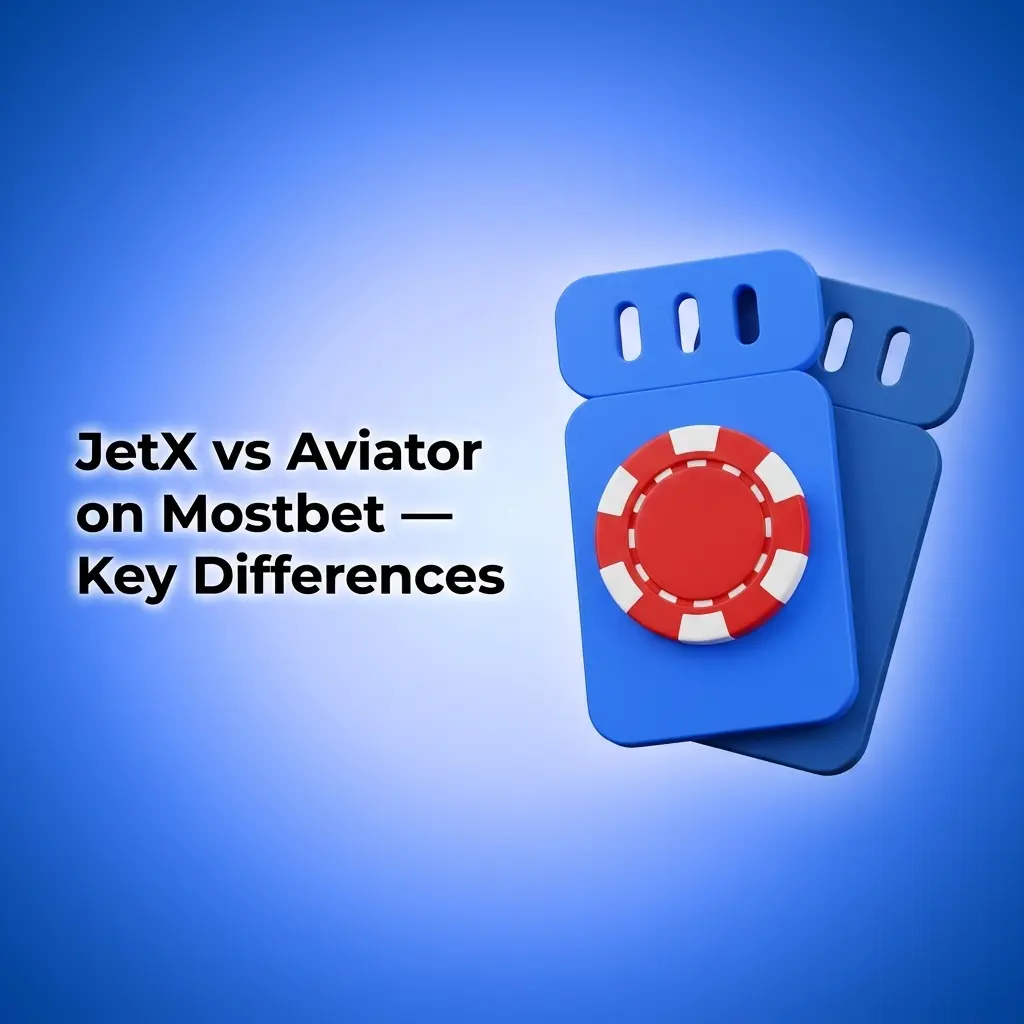 JetX vs Aviator on Mostbet comparison table showing RTP, bets, multipliers, and key feature differences