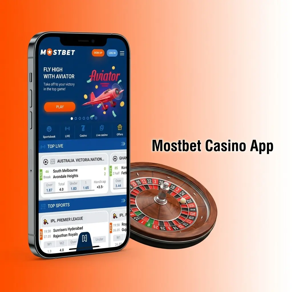 Mostbet casino app interface showing 3000+ games including slots live dealer tables and promotions for Indian players