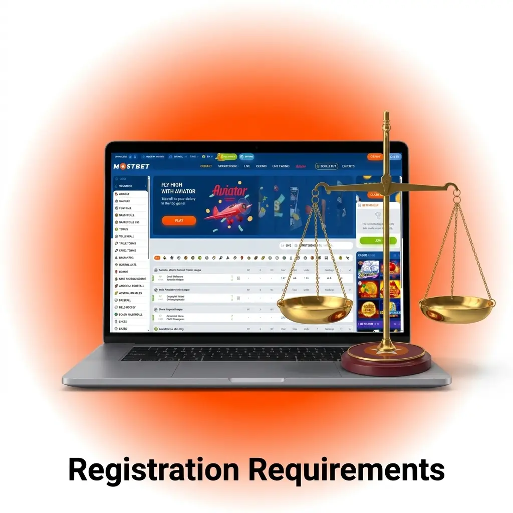 Mostbet registration requirements showing eligibility criteria, age verification, KYC documents, and account rules for Indian players