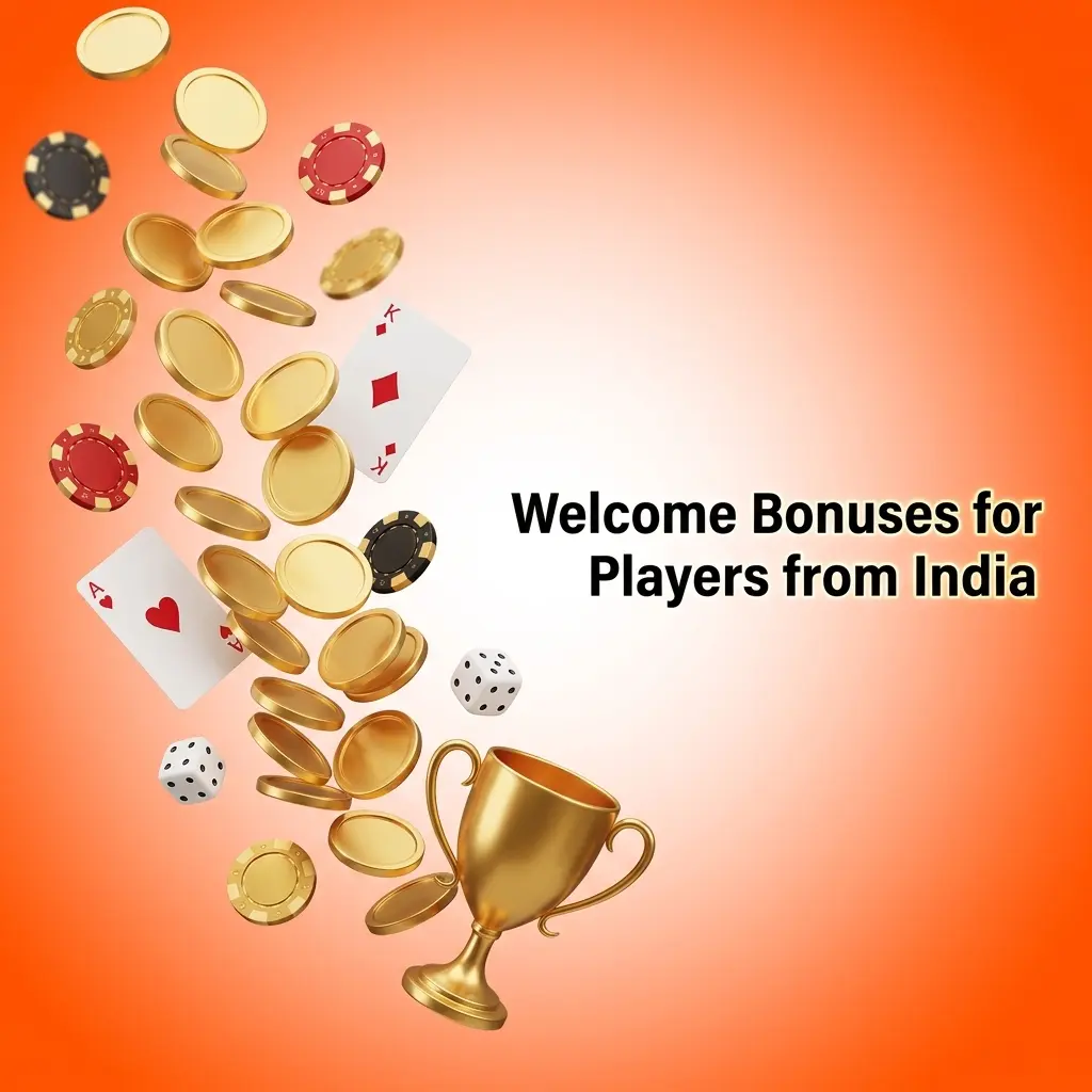Welcome bonus for Indian players offering 125% match plus 250 free spins on first casino deposit from 300 INR