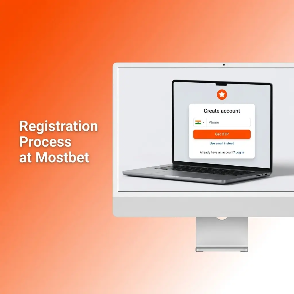 Mostbet registration process steps showing sign-up form options including one-click, phone, email, and social network methods