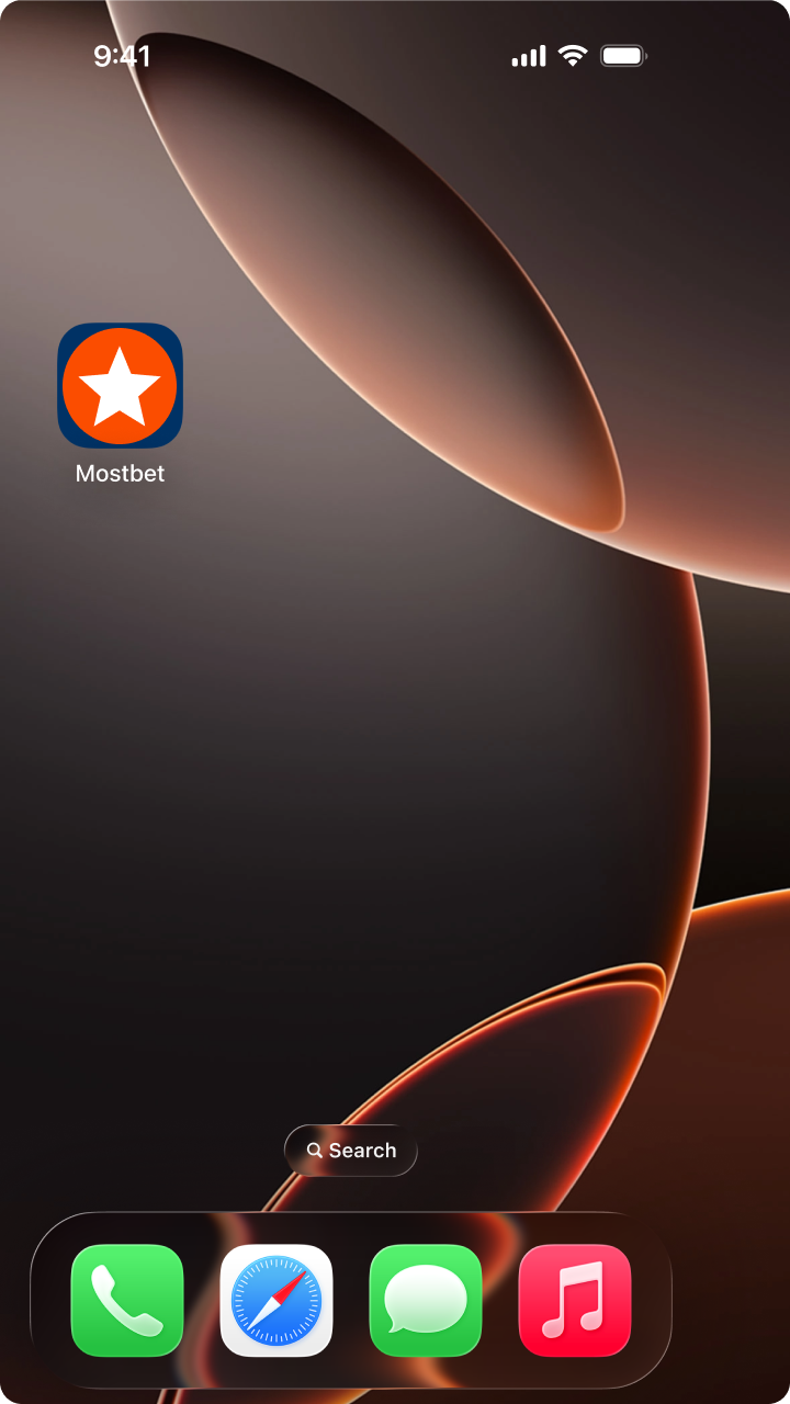 Confirm the icon title to finish the Mostbet App iOS setup.