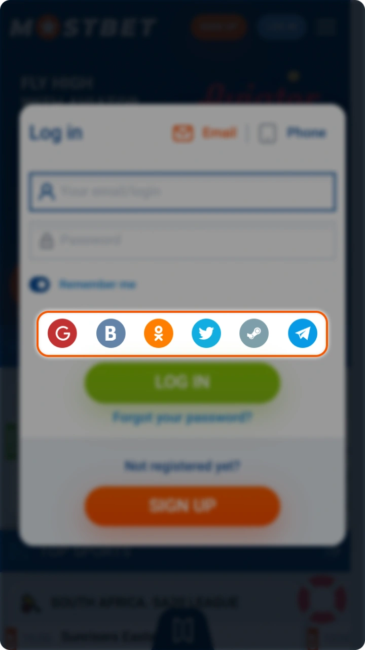 Authorize access through social networks for immediate Mostbet login convenience.