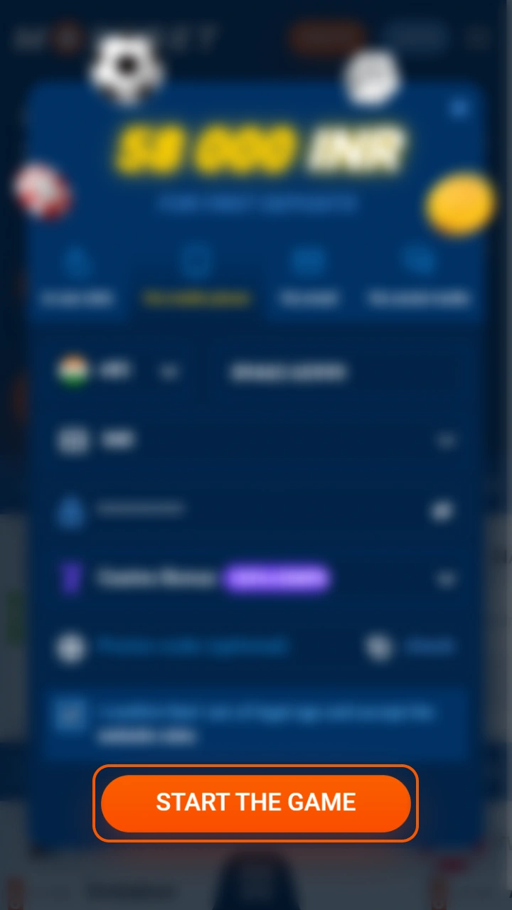 Finish the app registration to start placing bets on Mostbet.