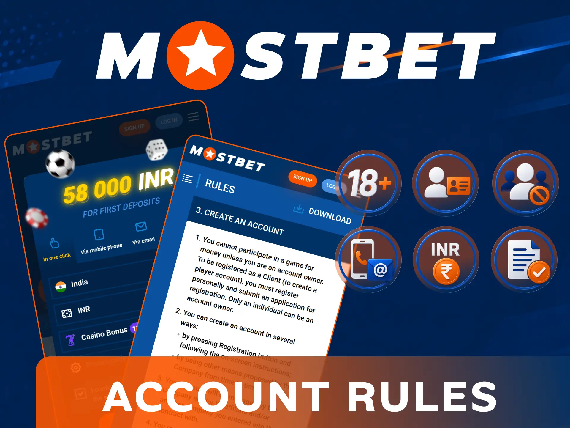 Review the requirements to register an account at Mostbet India.